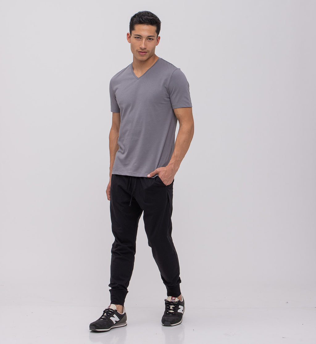 Basic Cotton V-neck Top