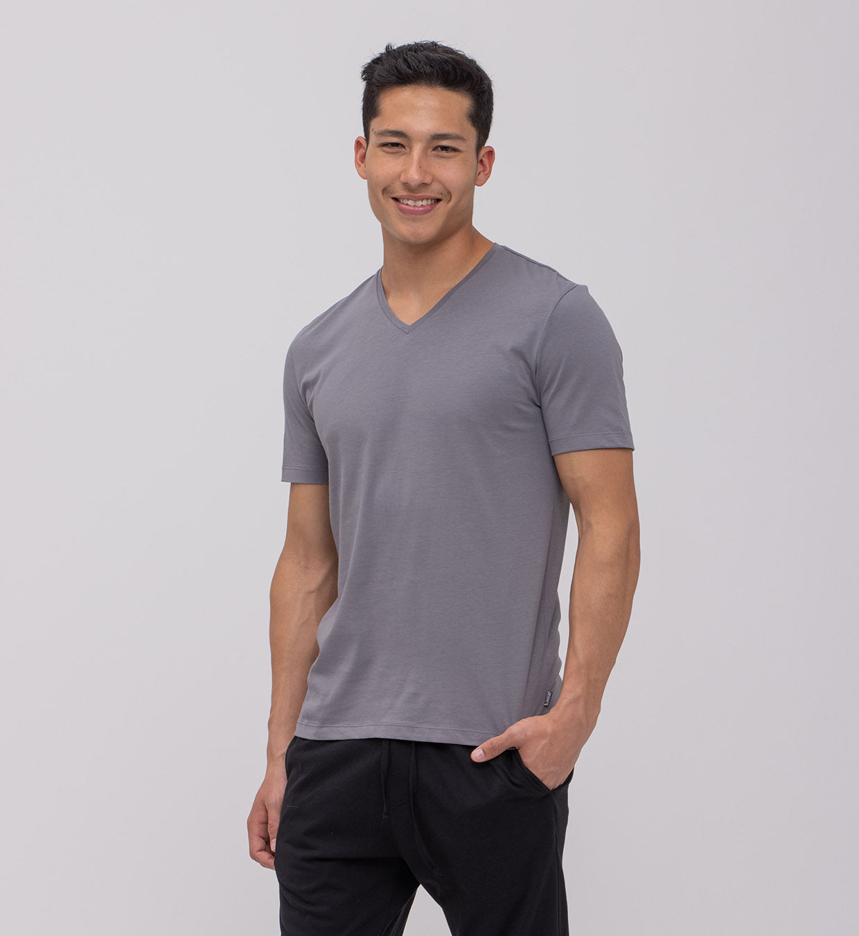 Basic Cotton V-neck Top
