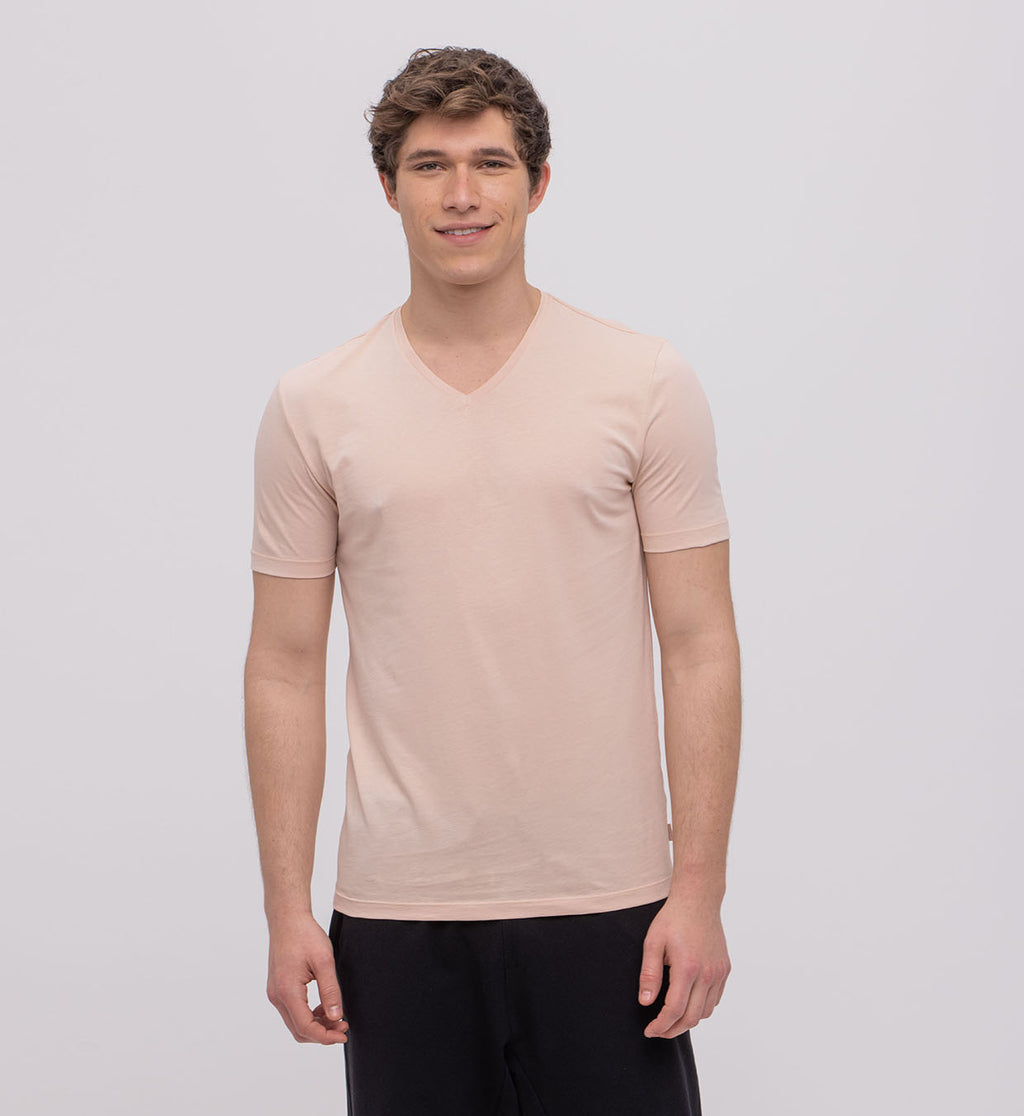 Basic Cotton V-neck Top